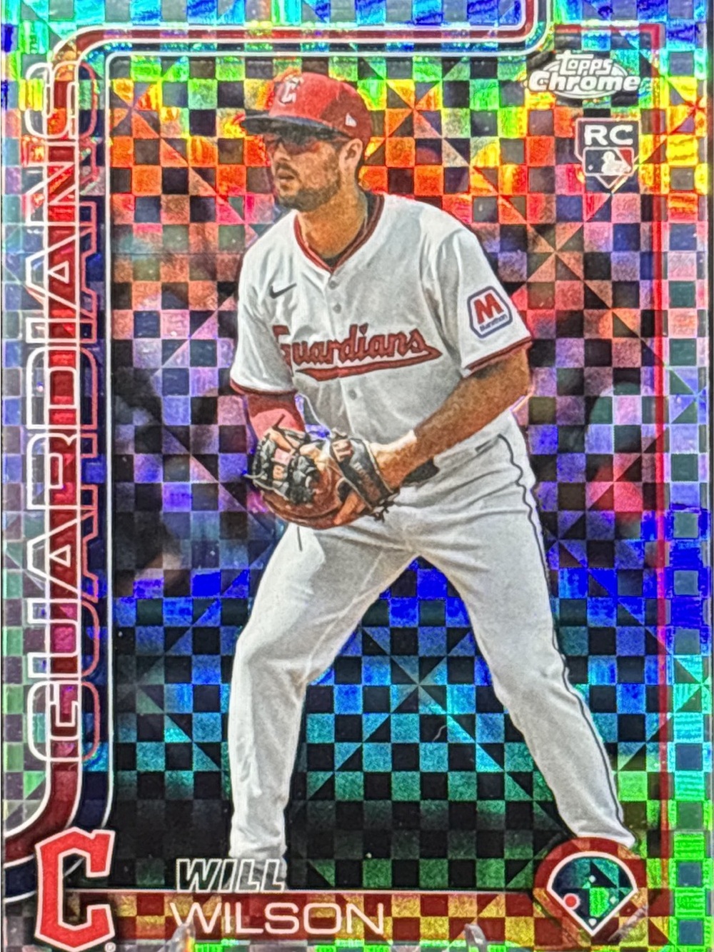 Topps Chrome Will Wilson Guardians Rookie Card Refractor
